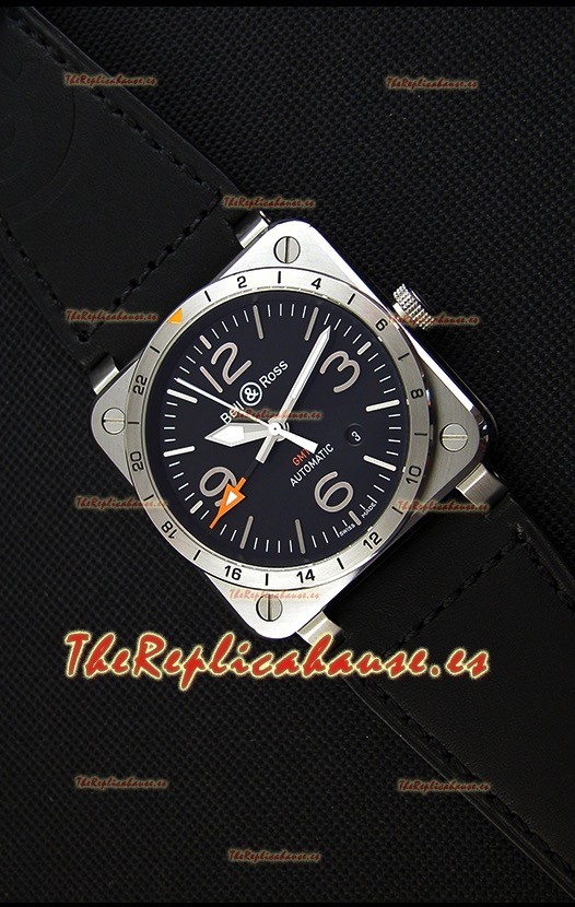 Bell & Ross BR03-93 GMT Reloj Réplica Suizo de Acero a espejo 1:1 Edición 42MM