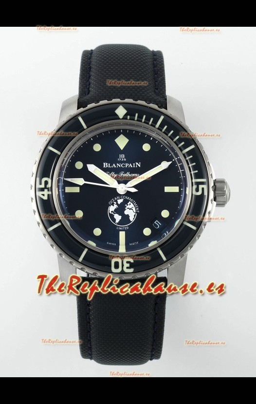 Blancpain Fifty Fathoms OCEAN COMMITMENT III Acero Inoxidable 904L Reloj Réplica Suiza 1:1