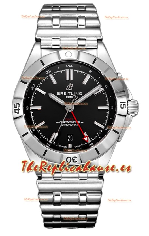 Breitling Chronomat Automatic GMT 40 Dial Negro Reloj Réplica Suiza Espejo 1:1
