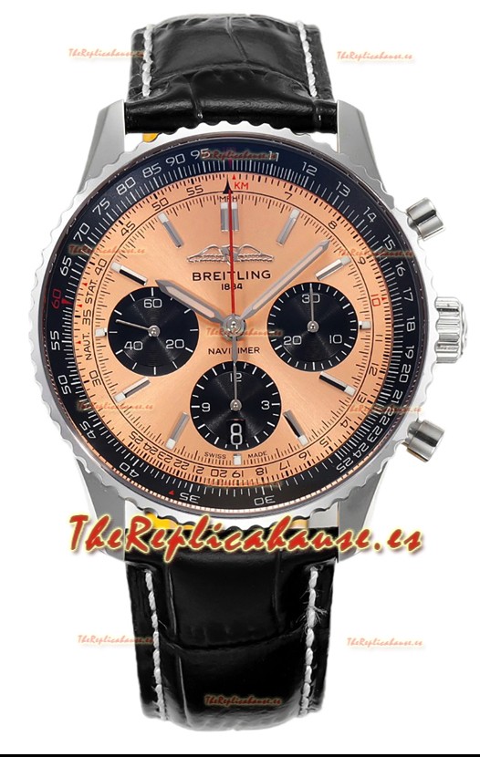 Breitling Navitimer B01 Chronograph 43 Dial Cobre - Caja Acero 904L Réplica Suiza Espejo 1:1