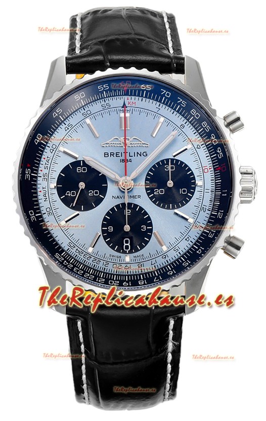 Breitling Navitimer B01 Chronograph 43 Dial Azul - Caja Acero 904L Réplica Suiza Espejo 1:1