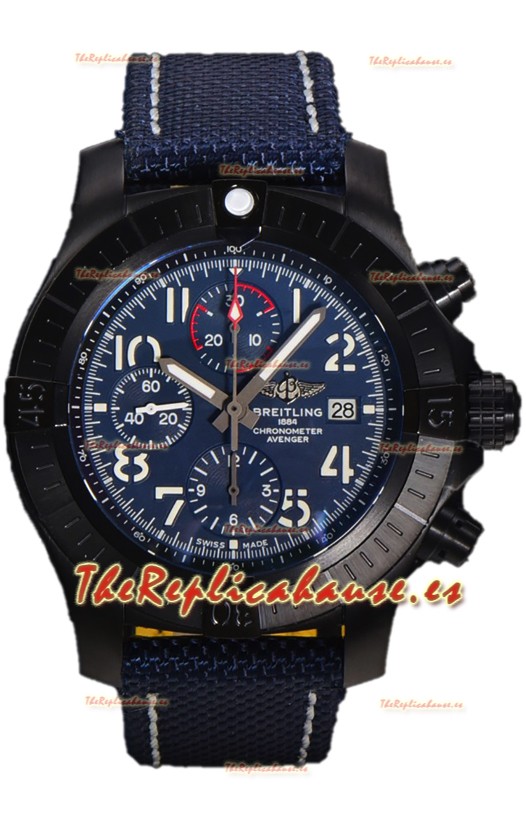 Breitling Avenger Chronograph 45 Dial Azul Reloj Réplica Suiza Espejo 1:1 