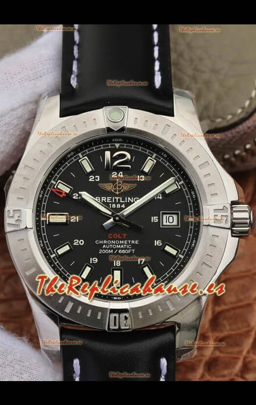 Breitling Cronómetro COLT 41 Dial Negro Reloj Réplica Suizo Automático