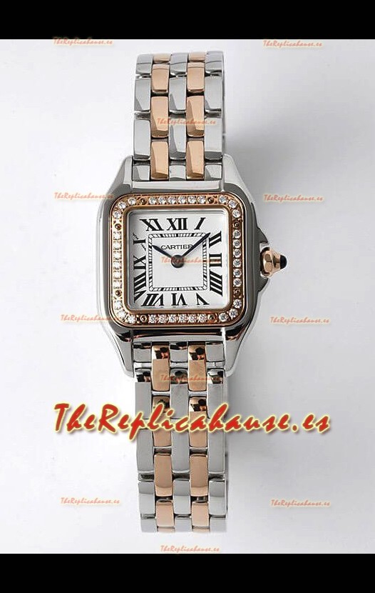 PANTHERE de Cartier Edition 22mm Reloj Suizo Espejo 1:1 Caja Oro Rosado en dos Tonos