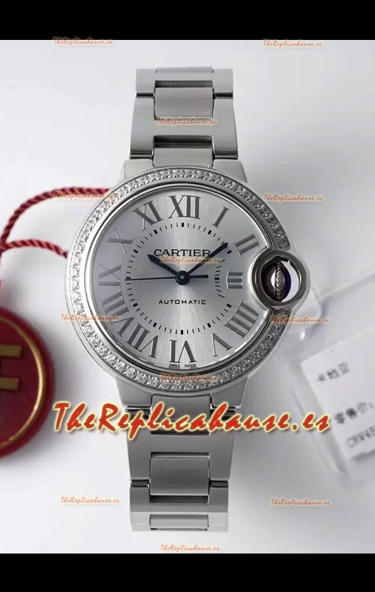 Ballon De Cartier Reloj Suizo Automático Calidad Espejo 1:1 33MM en Caja Acero