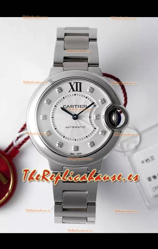 Ballon De Cartier Reloj Suizo Automático Calidad Espejo 1:1 33MM en Caja Acero