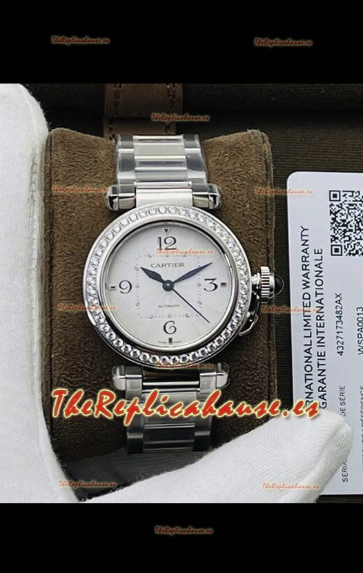 Pasha De Cartier Suizo Automático Calidad Espejo 1:1 Reloj Réplica 35MM