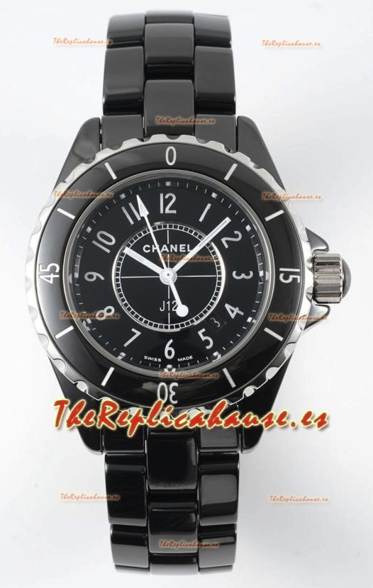 Chanel J12 Ladies Caja Cerámica Negra Reloj Réplica Espejo 1:1