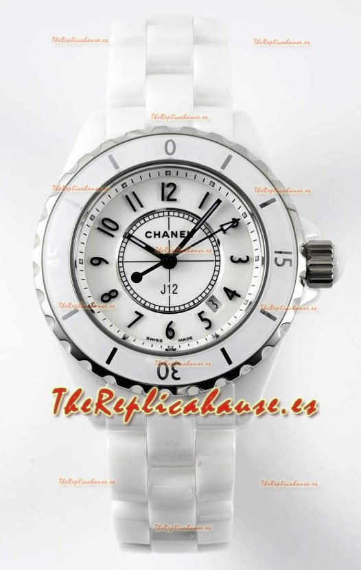 Chanel J12 Ladies Reloj Caja Cerámica Blanca Reloj Réplica Espejo 1:1