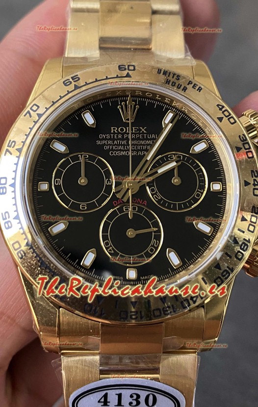 Rolex Cosmograph Daytona 116508 Oro Amarillo Movimiento Original Cal.4130 - Reloj de Acero Ultimate 904L Mejorado