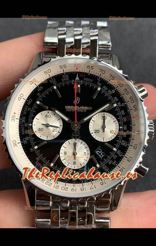 Breitling Navitimer 1 B01 Edición Cronógrafo 43MM - Dial Negro Reloj Réplica a Espejo 1:1 904L