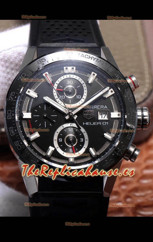 Tag Heuer Carrera Heuer 01 Reloj Réplica Suizo Caja de Acero Bisel de Cerámica 43MM