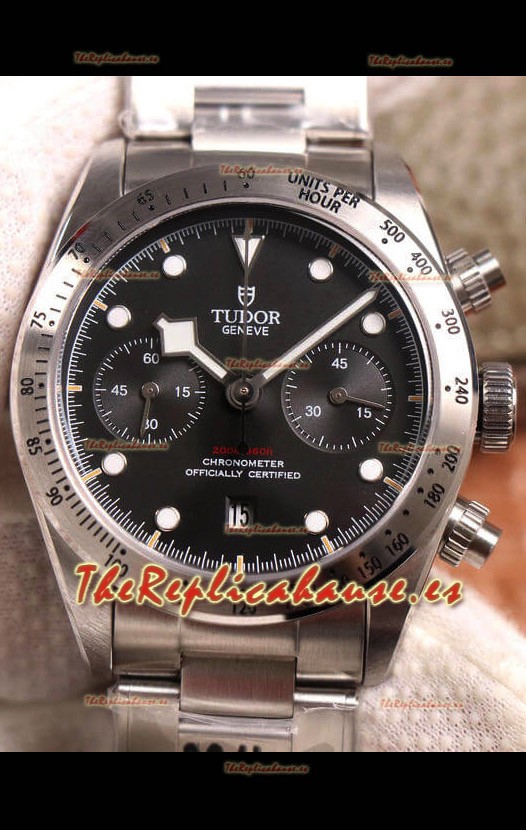 Réplica Tudor Heritage Black Bay M79350-0004 Reloj Réplica Cronógrafo a Espejo 1:1