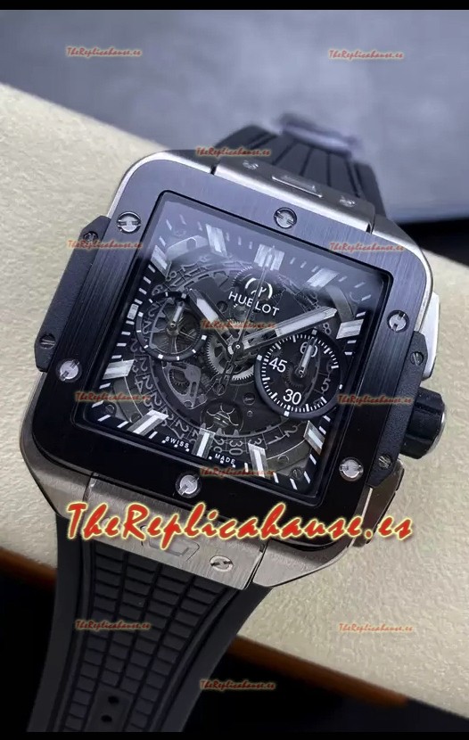 Hublot Square Bang Unico Titanium Reloj Cronógrafo Réplica a Espejo 1:1
