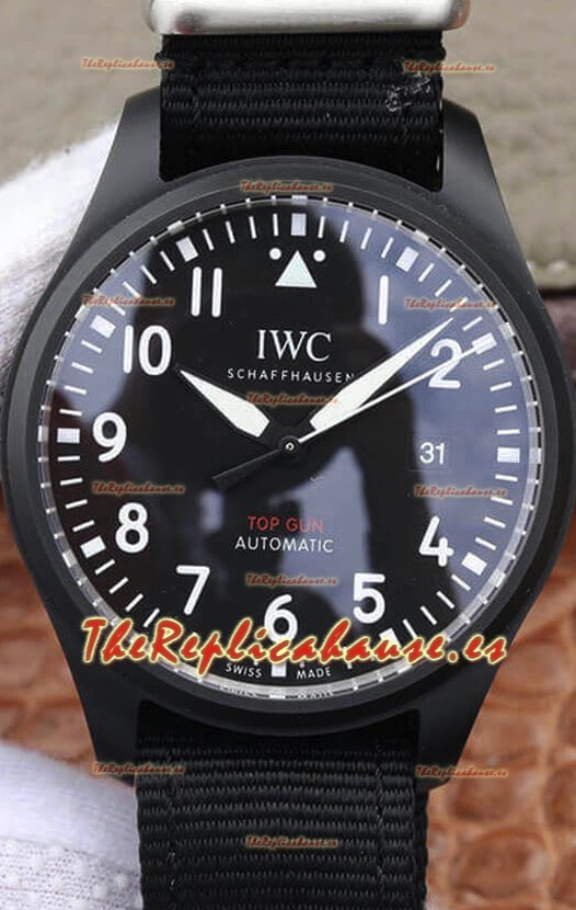 IWC Pilot Watch Edición TOP GUN en Caja de Cerámica - Reloj Réplica a Espejo 1:1
