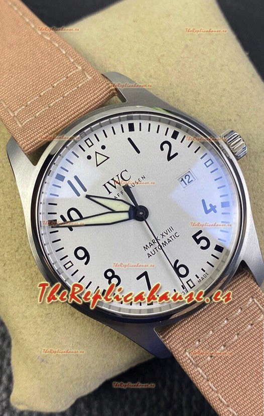 IWC Pilot Mark XVIII IW327002 Reloj Réplica a Espejo 1:1 En Dial Blanco