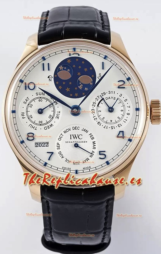 IWC Portuguese Calendario Perpetuo Reloj Suizo Oro Rosado REF. IW503302