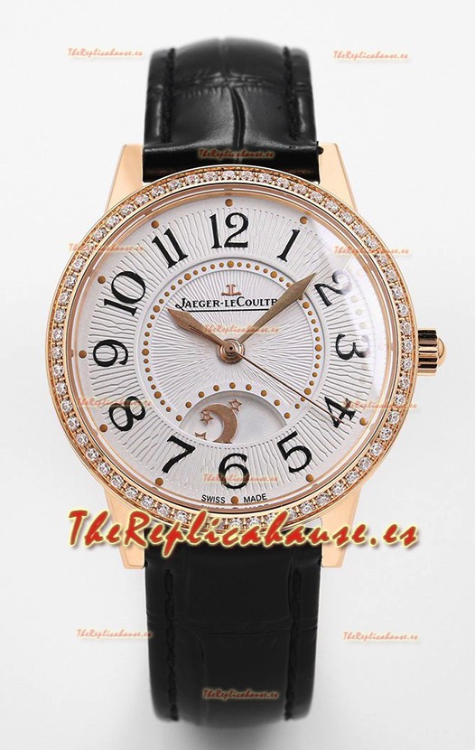 Jaeger-LeCoultre Rendez-Vous Acero Dia y Noche Reloj Suizo Réplica Espejo 1:1 Oro Rosado