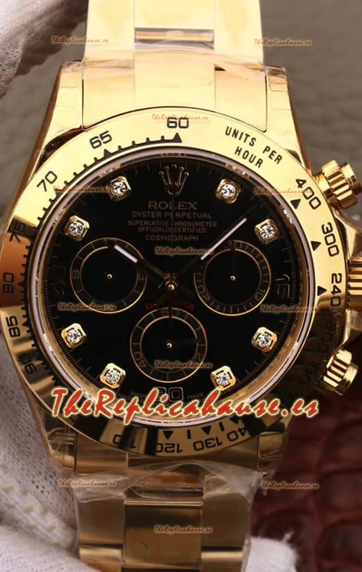 Rolex Cosmograph Daytona 116508 Oro Amarillo Movimiento Original Cal.4130 - Reloj de Acero Ultimate 904L Mejorado