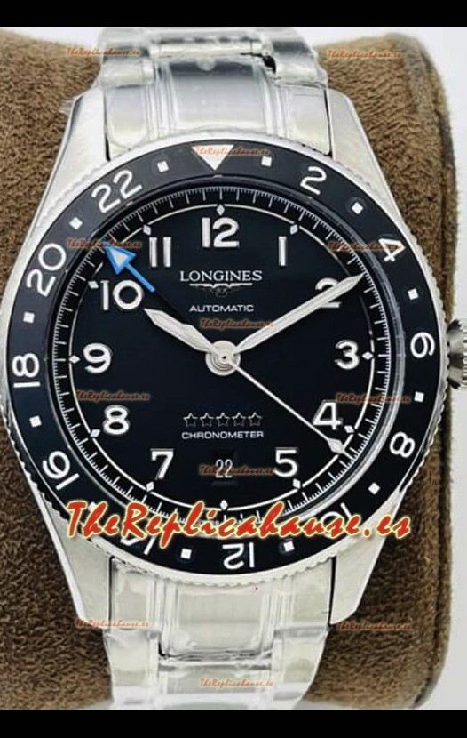 Longines Spirit ZULU Time Reloj Réplica a Espejo 1:1 Caja en Acero 904L - Movimiento Suizo Automático L844.4