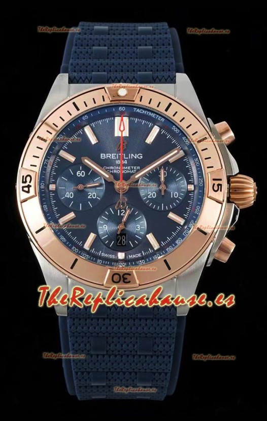Breitling Chronomat B01 42 Edición Suiza Caja Acero 904L Dial Azul Reloj Réplica a Espejo 1:1