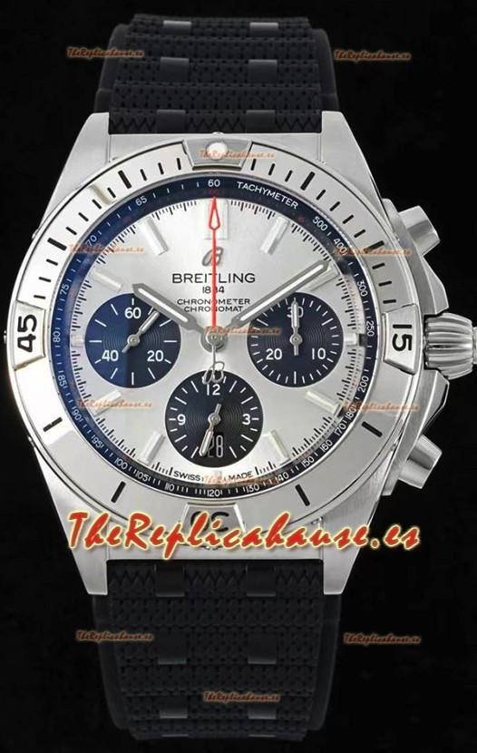 Breitling Chronomat B01 42 Edición Suiza Caja Acero 904L Dial Plateado Reloj Réplica a Espejo 1:1