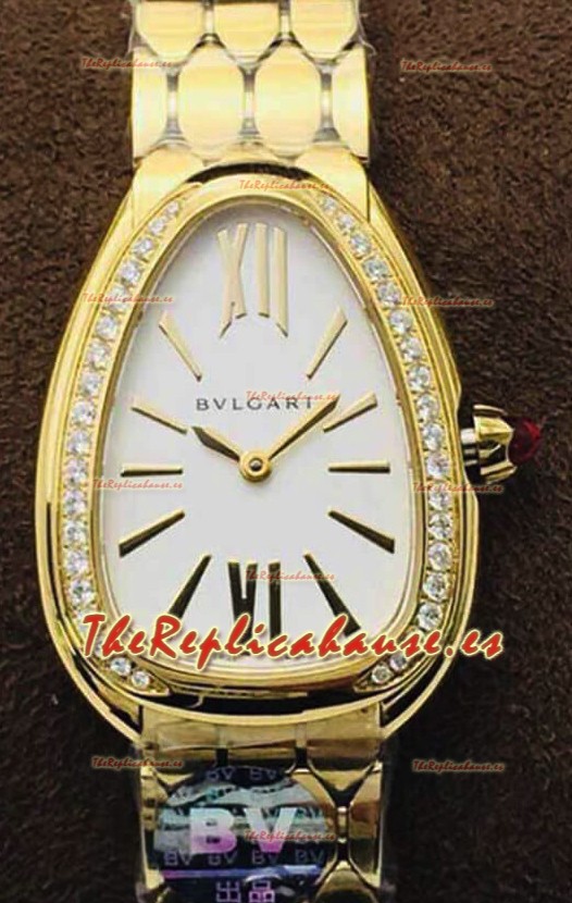 Bvlgari Edición Serpenti Seduttori Reloj Caja en Oro Rosado - Réplica a Espejo 1:1
