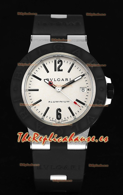 Bvlgari Aluminum Réplica Suizo a Espejo 1:1 - Dial Blanco