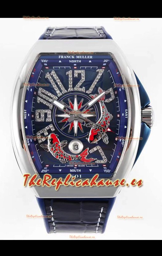 Franck Muller Vanguard KOI V45 YT SC DT AC BL KOI 2 Reloj Réplica Suizo