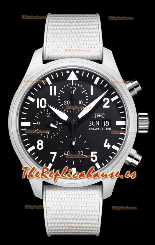 IWC Pilot's Chronograph Top Gun Cerámica IW389105 Reloj Réplica a Espejo 1:1 Dial Negro