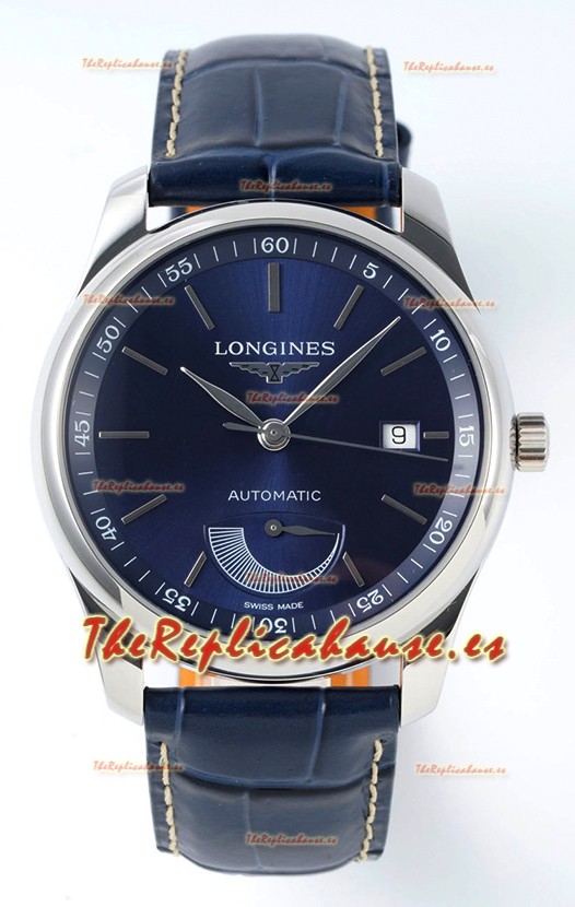 Longines Master Collection Automático Reserva de Energía Dial Azul Reloj Réplica Suizo Correa de Piel