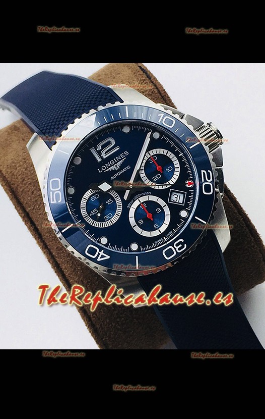 Longines HydroConquest Cronógrafo Automático Reloj Répica Suizo 1:1 Dial Azul