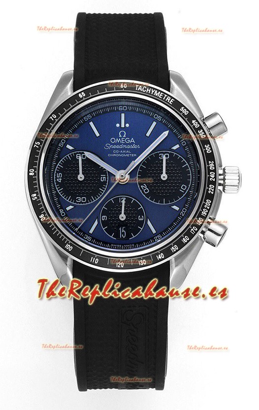 Omega Speedmaster Racing Acero 904L Chronograph Réplica a Espejo 1:1 Dial Azul