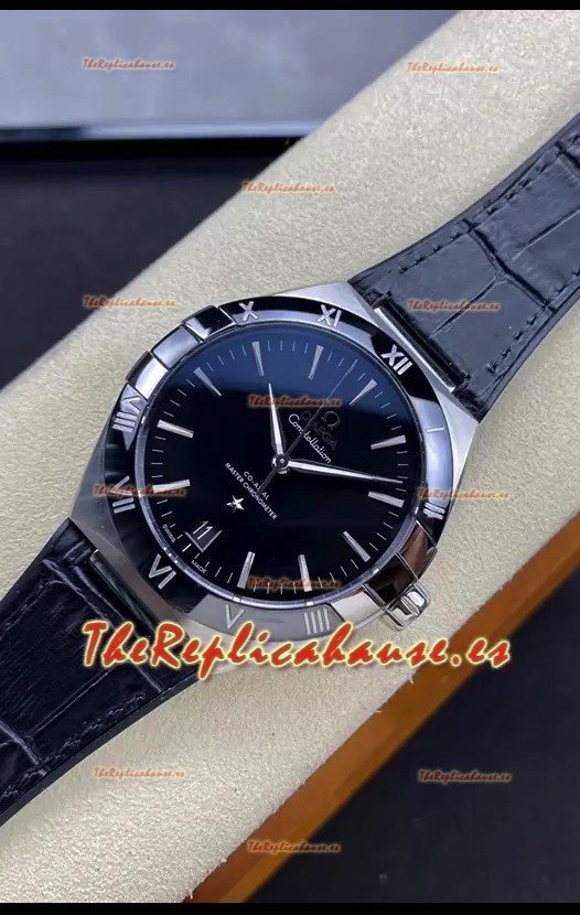 Omega Co-Axial Constellation 41MM Acero 904L Dial Negro Reloj Réplica a Espejo 1:1