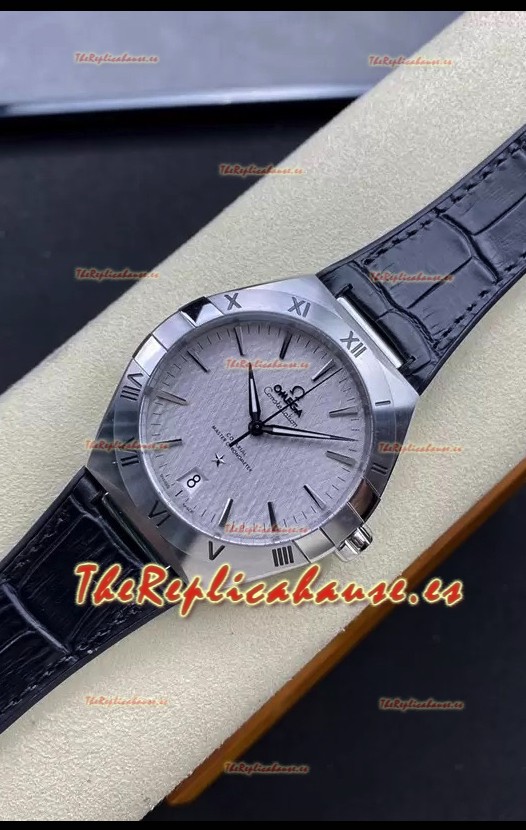Omega Co-Axial Constellation 41MM Acero 904L Dial Gris Reloj Réplica a Espejo 1:1
