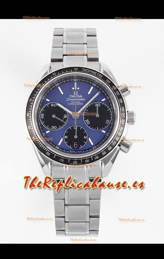 Omega Speedmaster Racing Acero 904L Chronograph Réplica a Espejo 1:1 Dial Azul
