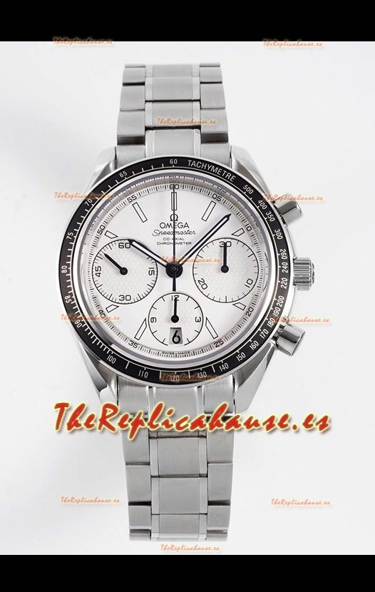 Omega Speedmaster Racing Acero 904L Chronograph Réplica a Espejo 1:1 Dial Blanco