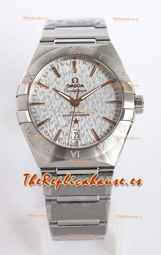 Omega Co-Axial Constellation 41MM Acero 904L Dial Gris Reloj Réplica a Espejo 1:1