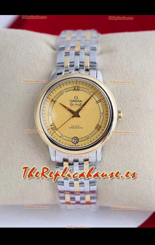Omega De Ville Edition Reloj Suizo Automático en Dos Tonos Oro Amarillo - Dial Oro