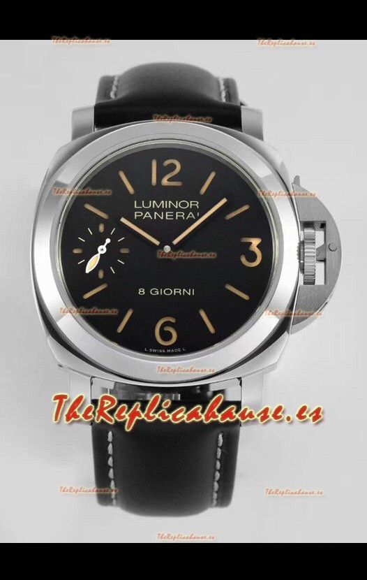 Panerai Luminor 8 Giorni PAM00915 Dial Negro Calidad Espejo 1:1 - Acero 904L