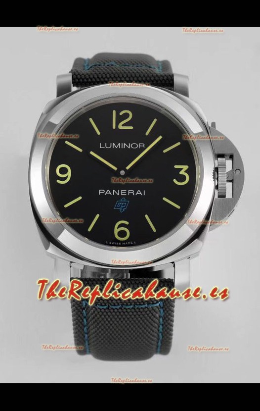 Panerai Luminor Base Logo PAM00774 Dial Negro en Calidad Espejo 1:1 - Acero 904L en Correa de Lona