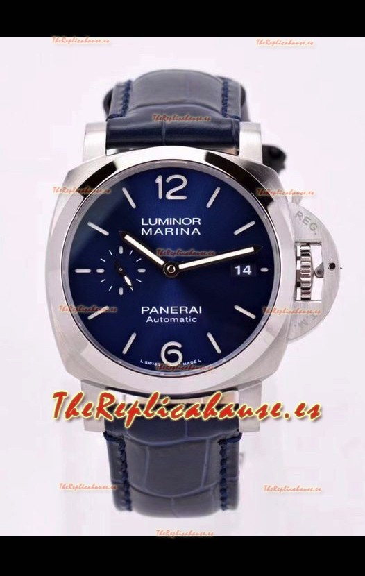 Panerai Luminor PAM01393 Automatic Dial Azul 42MM Calidad Espejo 1:1 - Acero 904L en Correa de Piel