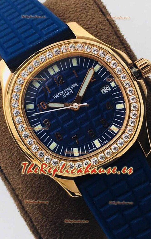 Patek Philippe Aquanaut 5067A Reloj Réplica Suizo en Oro Amarillo Dial Azul - 35MM