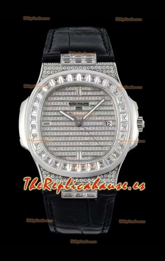 Patek Philippe Nautilus 5711/A Reloj Réplica Suizo a Espejo 1:1 Acero 904L Caja Diamantes