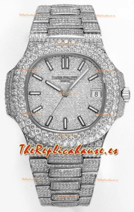Patek Philippe Nautilus 5711/A Reloj Réplica Suizo a Espejo 1:1 Acero 904L Caja Diamantes