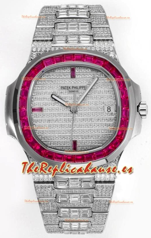 Patek Philippe Nautilus 5711/A Reloj Réplica Suizo a Espejo 1:1 Acero 904L Caja Diamantes