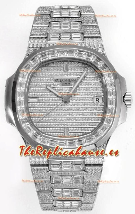 Patek Philippe Nautilus 5711/A Reloj Réplica Suizo a Espejo 1:1 Acero 904L Caja Diamantes