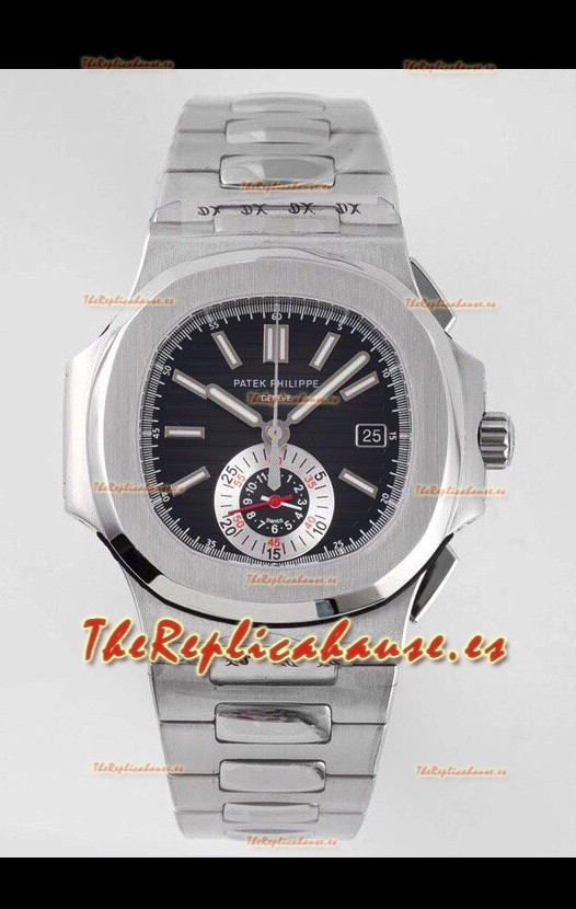 Patek Philippe Nautilus 5980/1A Caja Acero 904L en Dial Negro - Réplica a Espejo 1:1