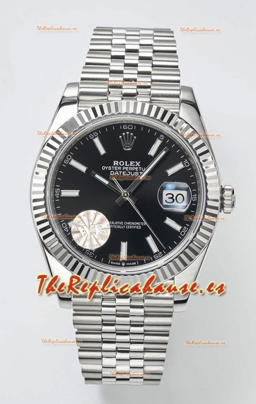 Rolex Datejust Movimiento Cal.3235 Reloj Suizo Réplica a Espejo 1:1 Acero 904L 41MM - Dial Negro