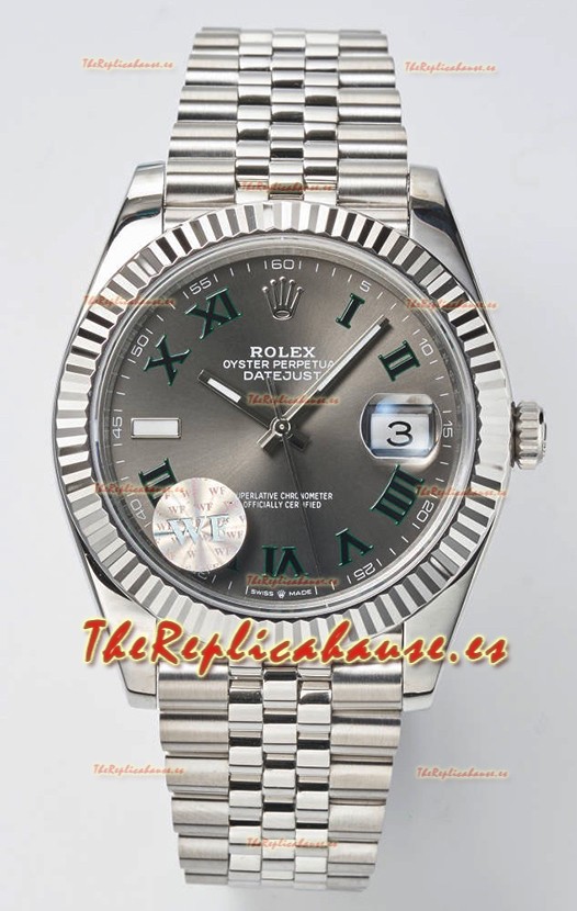 Rolex Datejust Cal.3235 WIMBLEDON Reloj Suizo Réplica a Espejo 1:1 Acero 904L 41MM - Dial Gris